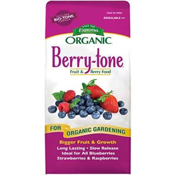 Espoma Organic Berry-Tone 4-3-4 Natural & Organic Fertilizer and Plant Food for All Berries. 4 lb. B...