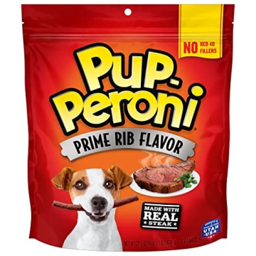 Pup-Peroni Prime Rib Flavor Dog Treats, Made with Real Steak, 22.5 Ounce Bag