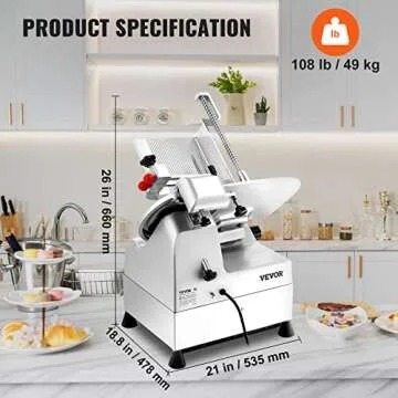 VEVOR Automatic Meat Slicer for Precise Kitchen Slicing