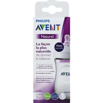 Philips AVENT Natural Baby Bottle, Clear, 9oz, 2pk, SCF013/27