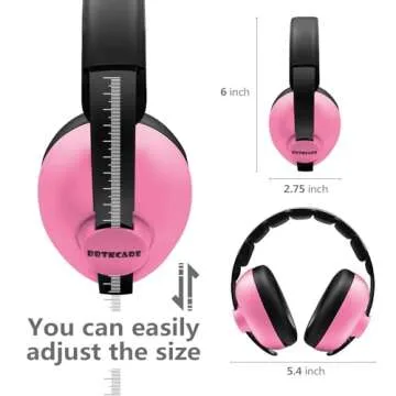 BBTKCARE Baby Headphones Noise Cancelling Headphones for Babies for 3 Months to 3 Years (Pink)