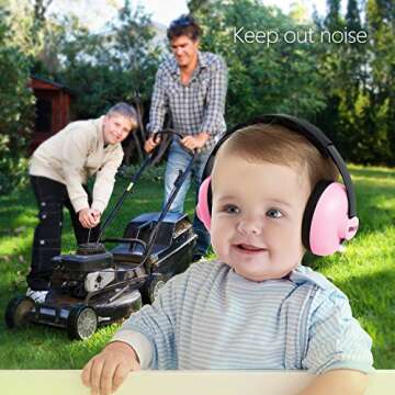 BBTKCARE Baby Headphones Noise Cancelling Headphones for Babies for 3 Months to 3 Years (Pink)
