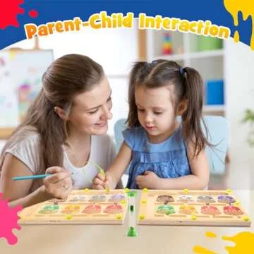 2 in 1 Magnetic Color and Number Maze, Educational Montessori Toys for 3 4 5 Year Old Boys Girls Baby, Educational Magnetic Color Recognition & Counting Number, Gifts for Baby Toddlers Kids -2Pcs