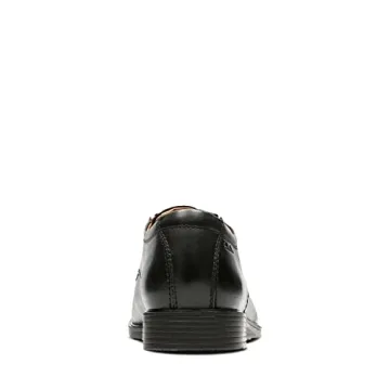 Clarks Men's Tilden Cap Oxford Shoe,Black Leather,12 M US