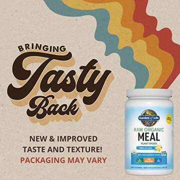 Garden of Life Meal Replacement Shakes, Vegan Protein Powder, Raw Organic Protein Powder, Vanilla Pr...