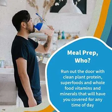 Garden of Life Meal Replacement Shakes, Vegan Protein Powder, Raw Organic Protein Powder, Vanilla Protein Powder with Plant Based Pea Protein, Sprouts, Greens, Probiotics, Dairy Free 28 Servings