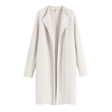 ANRABESS Women's Cardigans Sweater 2024 Casual Lapel Open Front Knit Warm Wool Coatigan Jacket Long ...