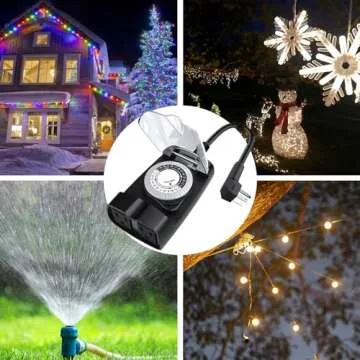 G-Homa 24 Hour Outdoor Timer – Waterproof & Easy to Use