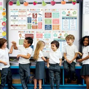 Chunnin 16Pcs BOHO Reading Comprehension Posters for Classroom Decoration Signs Reading Strategy Literature Genre Bulletin Board Chart Decor for Elementary Middle High School Reading Corner Wall Decor