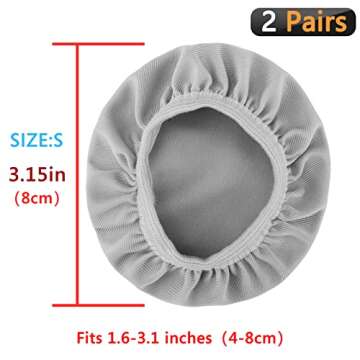 Geekria 2 Pairs Flex Fabric Headphones Ear Covers, Washable & Stretchable Sanitary Earcup Protectors...