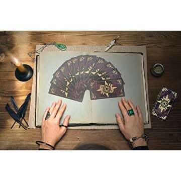 78Pcs Tarot Cards, Holographic Tarot Cards for Tarot Card Deck Fortune Telling, Tarot Card with Guide Book in Colorful Box, Beginner Board Game