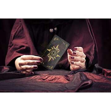 78Pcs Tarot Cards, Holographic Tarot Cards for Tarot Card Deck Fortune Telling, Tarot Card with Guide Book in Colorful Box, Beginner Board Game