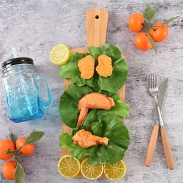 Hagao Lifelike Fake Lettuce Leaves for Kitchen and Party Decor