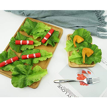Hagao Lifelike Fake Lettuce Leaves for Kitchen and Party Decor