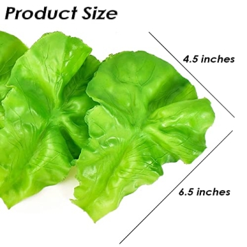 Hagao Lifelike Fake Lettuce Leaves for Kitchen and Party Decor