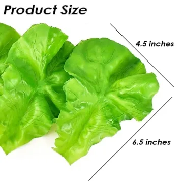 Hagao Lifelike Fake Lettuce Leaves for Kitchen and Party Decor