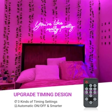 You're Like Really Pretty Neon Sign - Vivid Pink Decor