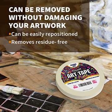 TSSART White Art Tape for Drafting & Painting Projects