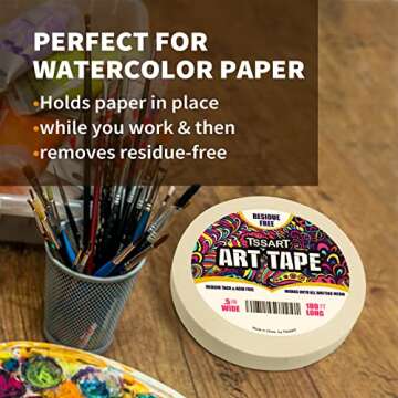 TSSART White Art Tape for Drafting & Painting Projects
