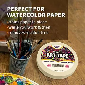 TSSART White Art Tape for Drafting & Painting Projects