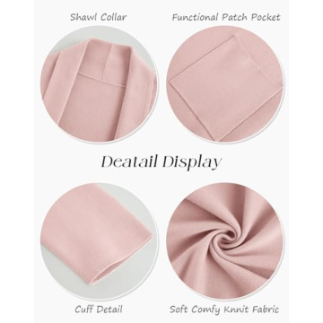 Pink Oversized Women's Maxi Cardigan Warm Knitted Sweater Coat