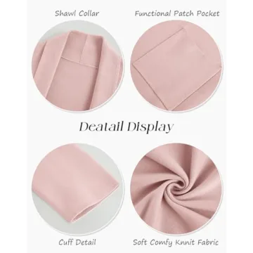 Pink Oversized Women's Maxi Cardigan Warm Knitted Sweater Coat