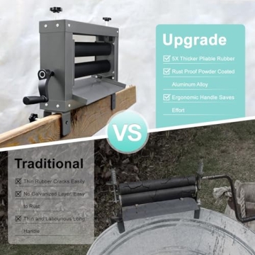 Upgraded Hand Crank Clothes Wringer for 95% Water Removal