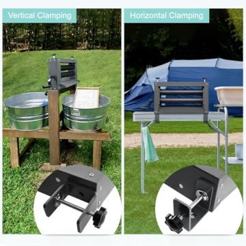 Upgraded Hand Crank Clothes Wringer for 95% Water Removal