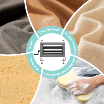 Upgraded Hand Crank Clothes Wringer for 95% Water Removal