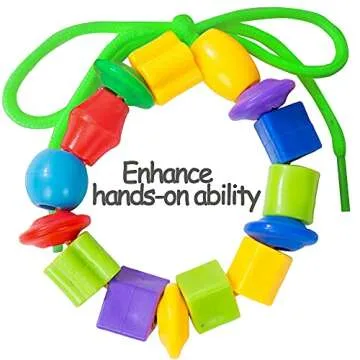 KUTOI Plastic Lacing Beads - Fun Learning for Kids