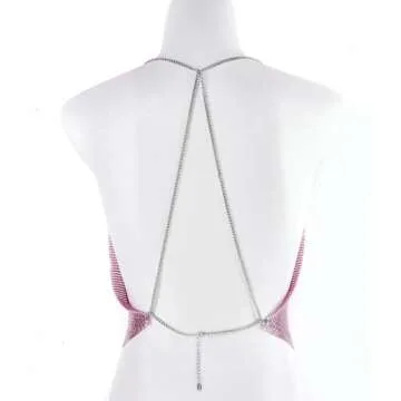 Sparkly Sexy Cowl Neck Crop Top for Women
