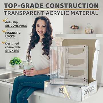 BALAGANA Ziplock Bags & Foil Organizer for Kitchen