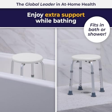 Drive Medical Sturdy Adjustable Shower Stool for Safety