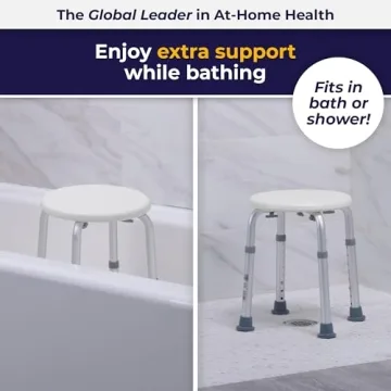 Drive Medical Sturdy Adjustable Shower Stool for Safety