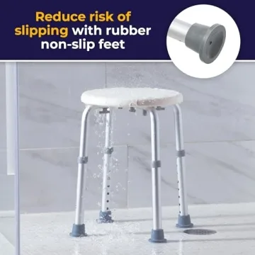 Drive Medical Sturdy Adjustable Shower Stool for Safety