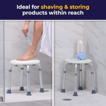 Drive Medical Sturdy Adjustable Shower Stool for Safety