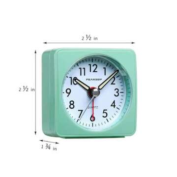 Compact Silent Alarm Clock Perfect for Home and Travel
