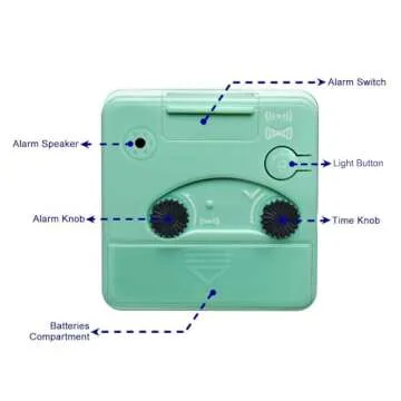 Compact Silent Alarm Clock Perfect for Home and Travel