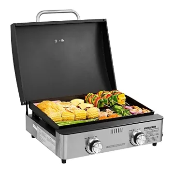 Monument Grills Portable 22" 2-Burner Flat Top Griddle