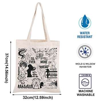 TOBGBE Singer Tote Bag - Stylish Canvas Gift for Music Lovers & Fans