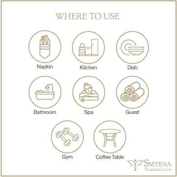 SMYRNA TURKISH COTTON Vintage Series Kitchen Dish Towels Pack of 2, Machine Washable Wash Cloths, Ultra Soft, Absorbent, Prewashed and Quick Dry Turkish Dish Towels, 15x26 Inch (Beige)