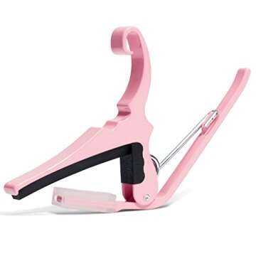 Kyser Quick-Change Guitar Capo for 6-string Acoustic Guitars in Pink - KG6KA