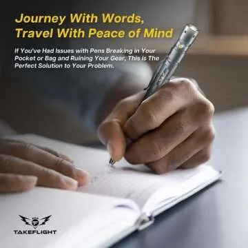 Tactical Pen - Self Defense Pen with Flashlight - Tactical Flashlight Multi Tool Survival Pen + Glass Breaker + Bottle Opener in Gift Box for Men & Women