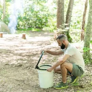 Dunny Seat Portable Outdoor Toilet Bucket Seat with Lid - Universal Fit for Most 5-Gallon Buckets - Durable and Comfortable Camping - Emergency Preparedness Solution