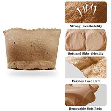 JPGO Tube Top Bra for Women - Comfortable & Stylish