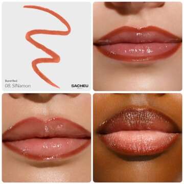 Sacheu Lip Liner Stay-N - Peel Off Lip Liner Tattoo, Peel Off Lip Stain, Long Lasting Lip Stain Peel...
