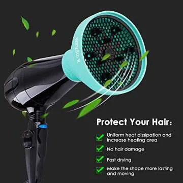 Universal Hair Dryer Diffuser and Scalp Brush Combo - KingKam