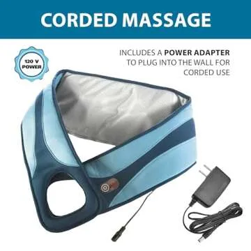 Wahl Corded Light Rotational Kneading Body Massage Wrap with Targeted Massage Nodes and Heat for Shoulder, Back, Leg, and Calf Pain Relief – FSA Eligible - Model 4270