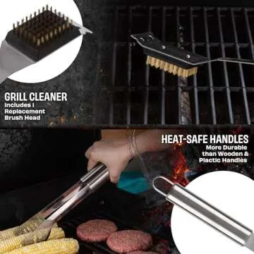 16-Piece BBQ Grill Accessories Set - Perfect for Grilling