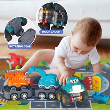 ALASOU Car Toys with Playmat for Toddlers Birthday